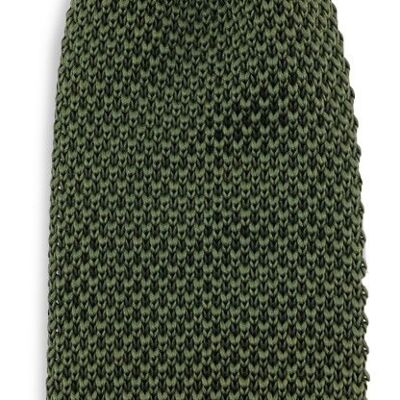 Sir Redman knitted tie forest green
