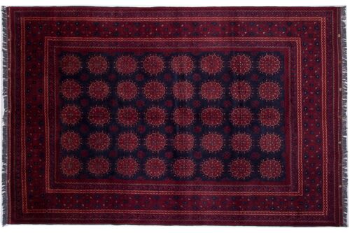 Afghan Kunduz 299x198 Handgeknüpft Teppich 200x300 Rot Orientalisch Kurzflor Orient Rug
