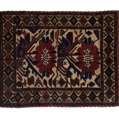 Afghan Gol Barjasta 178x129 hand-woven carpet 130x180 multicolored flower pattern