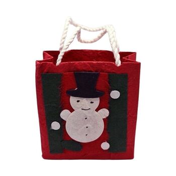 Sac-cadeau en papier de mûrier de Noël Vie Naturals, 10x7x4cm 4