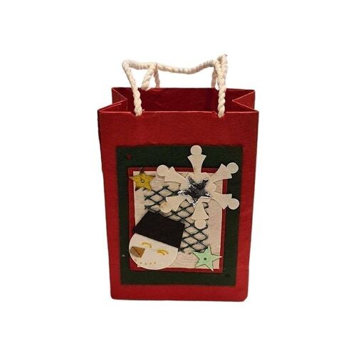 Vie Naturals Christmas Mulberry Paper Gift Bag, 9x10x3cm