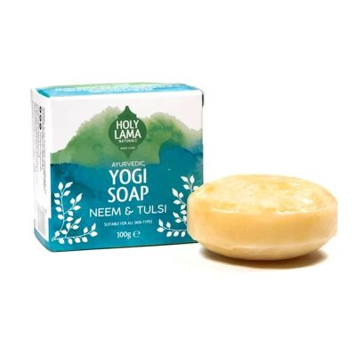 Jabón vegano ayurvédico natural hecho a mano de neem y tulsi para manos y cuerpo - Yogi