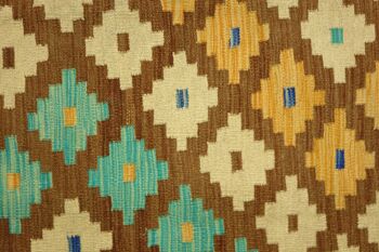 Afghan Maimana Kilim Coloré 194x147 Tapis tissé à la main 150x190 Handcraft Orient Room 4