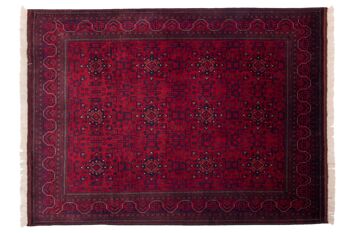 Tapis Afghan Belgique Khal Mohammadi 203x152 noué main 150x200 marron géométrique 1