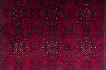 Tapis Afghan Belgique Khal Mohammadi 203x152 noué main 150x200 marron géométrique 5