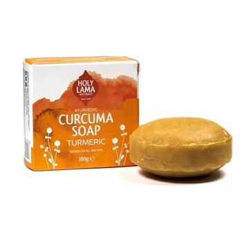 Savon végétalien au curcuma ayurvédique fait main naturel pour les mains et le corps - Curcuma 1