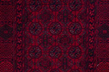 Tapis oriental afghan 292x73 tapis noué main 70x290 coureur orange géométrique 5