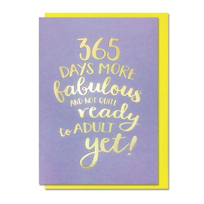 Greeting Card - 365 Days More Fabulous