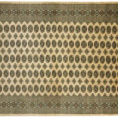Pakistan Bukhara 303x212 alfombra anudada a mano 210x300 beige patrón geométrico pelo corto