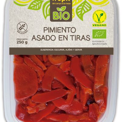 Roasted peppers in strips BIO