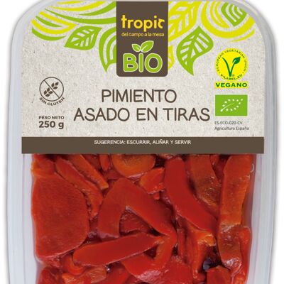 Roasted peppers in strips BIO