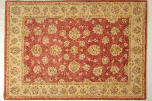 Afghan Chobi Ziegler 249x176 Handgeknüpft Teppich 180x250 Rot Orientalisch Kurzflor