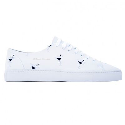 White cocktail embroidery sneakers
