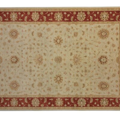 Afghan Chobi Ziegler 299x203 alfombra anudada a mano 200x300 patrón de flores rojas pelo corto