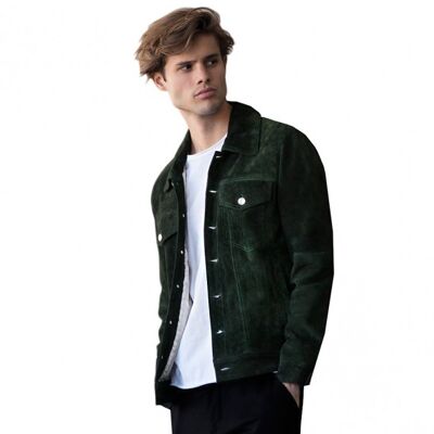 Green suede jacket
