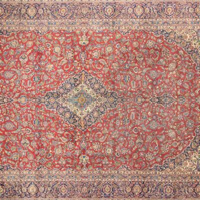 Perser Perserteppich Antik 613x392 Handgeknüpft Teppich 390x610 Rot Orientalisch