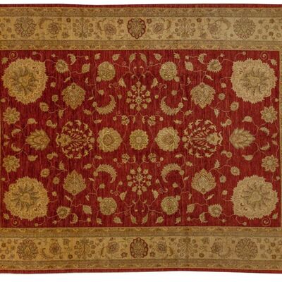 Afghan Chobi Ziegler 411x300 hand-knotted carpet 300x410 red, oriental, short pile