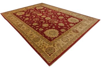 Tapis Afghan Chobi Ziegler 411x300 noué main 300x410 rouge, oriental, poils courts 3