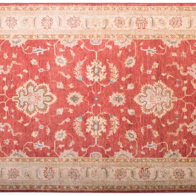 Afghan Feiner Chobi Ziegler 181x125 Handgeknüpft Teppich 130x180 Rot Orientalisch