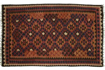 Afghan Maimana Kilim 252x152 Tapis tissé à la main 150x250 Motif Géométrique Multicolore 1