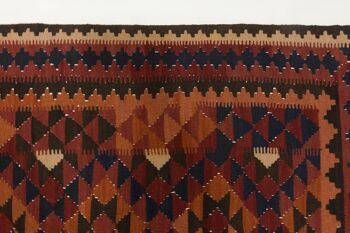 Afghan Maimana Kilim 252x152 Tapis tissé à la main 150x250 Motif Géométrique Multicolore 5