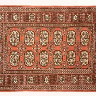 Pakistan Silk Touch 120x75 hand-knotted carpet 80x120 orange, oriental, short pile