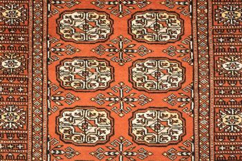 Tapis Pakistan Silk Touch 120x75 noué main 80x120 orange, oriental, poils courts 3