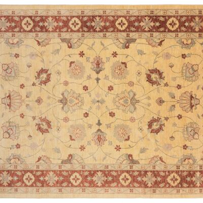 Afghan Chobi Ziegler 297x204 hand-knotted carpet 200x300 blue flower pattern short pile