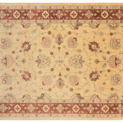 Afghan Chobi Ziegler 297x204 Handgeknüpft Teppich 200x300 Blau Blumenmuster Kurzflor