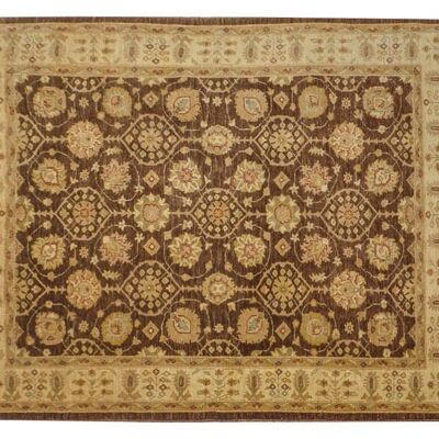 Afghan Chobi Ziegler 263x191 tappeto annodato a mano 190x260 beige, orientale, pelo corto