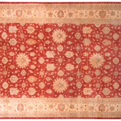 Afghan Feiner Chobi Ziegler 345x248 hand-knotted carpet 250x350 beige flower pattern