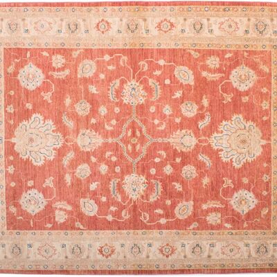 Afghan Feiner Chobi Ziegler 194x148 hand-knotted carpet 150x190 red flower pattern