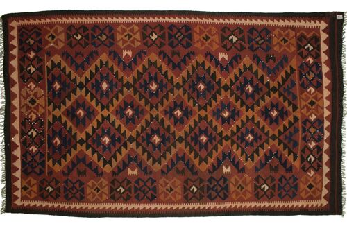 Afghan Maimana Kelim 250x152 Handgewebt Teppich 150x250 Mehrfarbig Orientalisch