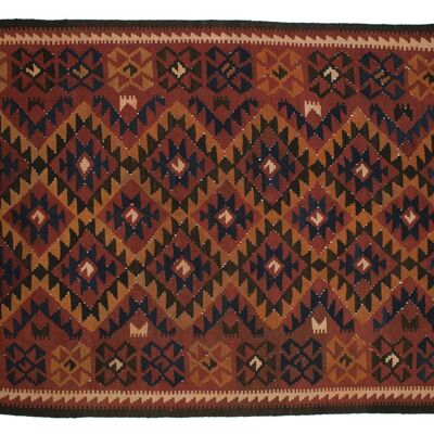 Afghan Maimana Kelim 250x152 Handgewebt Teppich 150x250 Mehrfarbig Orientalisch
