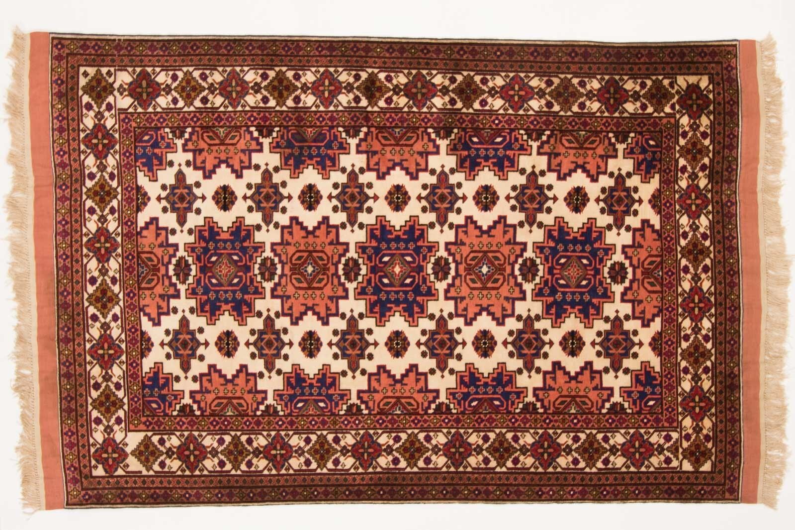 Afghan Mauri Kabul 170x114 hand-knotted carpet 110x170 red geometric pattern, low pile