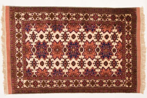 Afghan Mauri Kabul 170x114 Handgeknüpft Teppich 110x170 Rot Geometrisch Muster Kurzflor