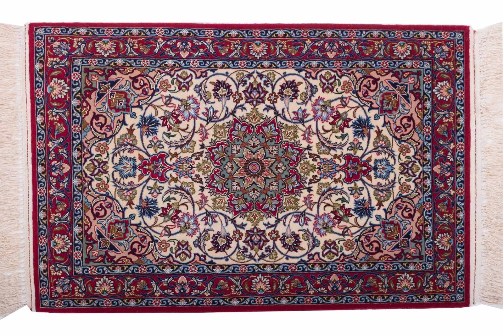 Tappeto Persiano Isfahan 107x70 annodato a mano 70x110 multicolore, orientale, pelo corto