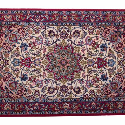 Persa Isfahan 107x70 alfombra anudada a mano 70x110 multicolor, oriental, pelo corto
