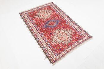 Tapis persan en soie soumakh 151x99 tissé main 100x150 multicolore oriental 3