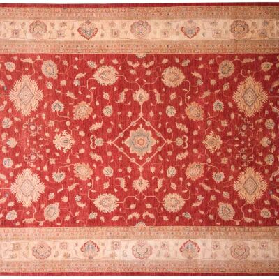 Afghan Feiner Chobi Ziegler 349x241 hand-knotted carpet 240x350 beige flower pattern