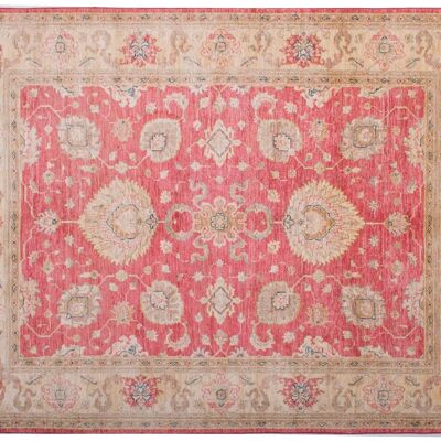 Afghan Feiner Chobi Ziegler 194x150 hand-knotted carpet 150x190 red flower pattern
