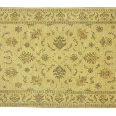 Afghan Chobi Ziegler 286x210 hand-knotted carpet 210x290 beige floral short pile Orient