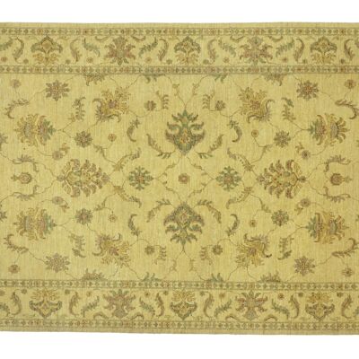 Afghan Chobi Ziegler 286x210 Handgeknüpft Teppich 210x290 Beige Floral Kurzflor Orient