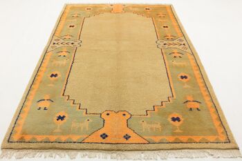 Tapis Gabbeh 251x185 noué main 190x250 motif animal beige tapis d'Orient à poils courts 2