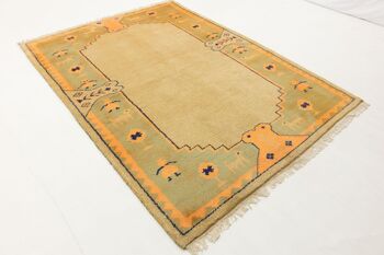 Tapis Gabbeh 251x185 noué main 190x250 motif animal beige tapis d'Orient à poils courts 3