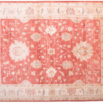 Afghan Feiner Chobi Ziegler 199x147 tappeto annodato a mano 150x200 motivo floreale rosso