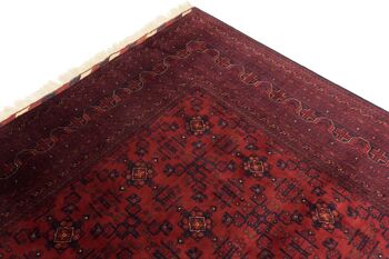 Tapis Afghan Belgique Khal Mohammadi 393x294 noué main 290x390 rouge géométrique 5