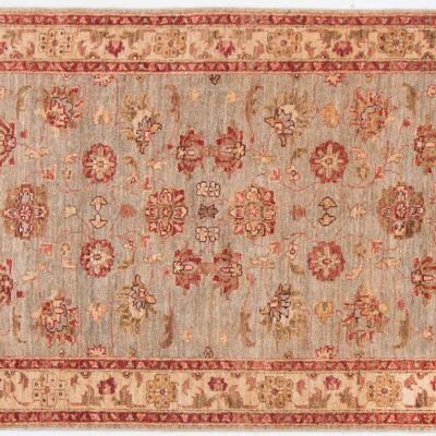 Afghan Chobi Ziegler 148x101 hand-knotted carpet 100x150 green flower pattern low pile