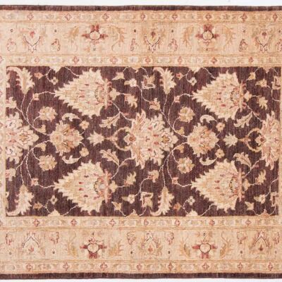 Afghan Chobi Ziegler 145x102 hand-knotted carpet 100x150 beige, oriental, short pile
