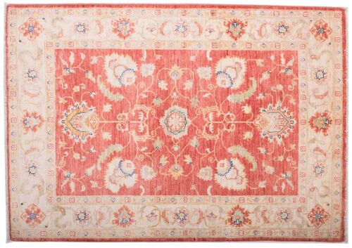 Kaufen Sie Afghan Chobi Teppich 147x103 Feiner zu Rot 100x150 Großhandelspreisen Ziegler Blumenmuster Handgeknüpft
